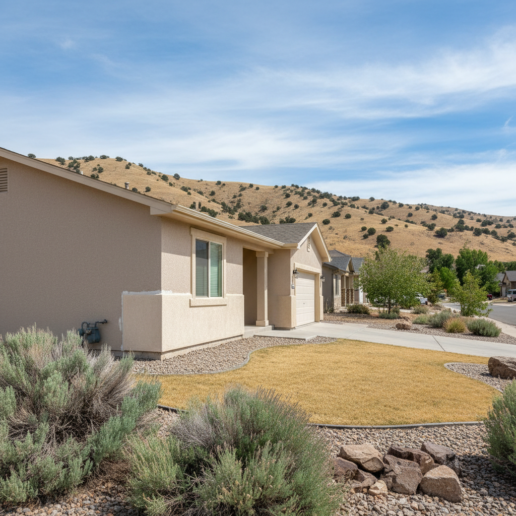 Completed stucco repair work at a residential property in Draper, UT