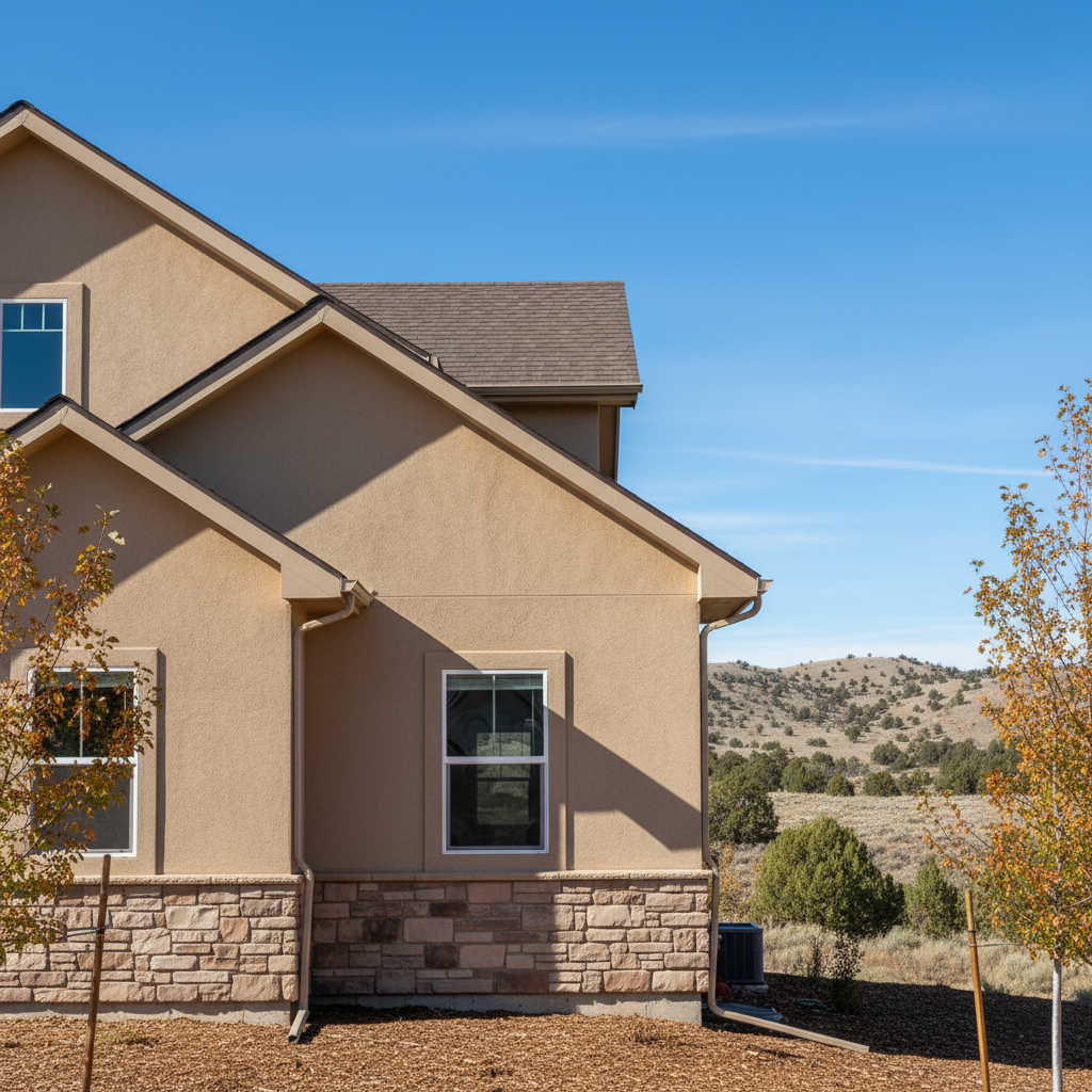 Completed stucco removal work at a residential property in Draper, UT