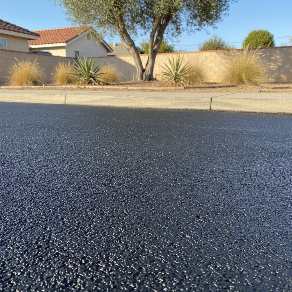 Completed slurry coating work at a residential property in Van Nuys, CA
