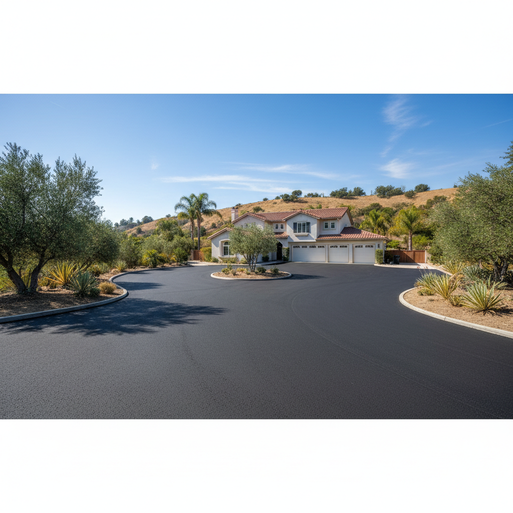 Completed commercial asphalt work at a residential property in Van Nuys, CA