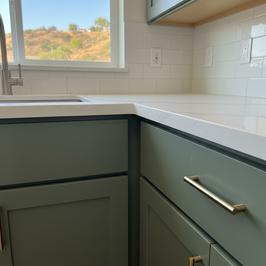 Completed cabinet installation work at a residential property in Inglewood, CA