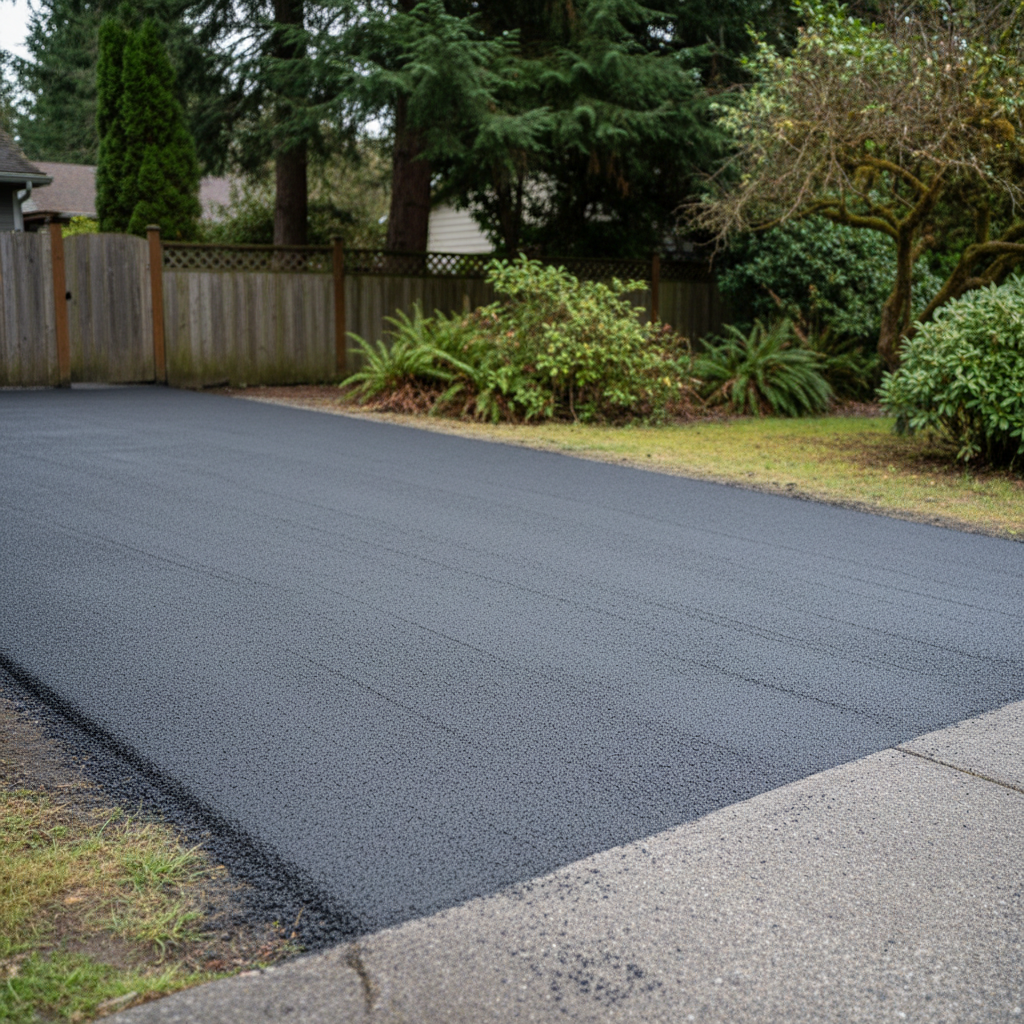 Completed slurry coating work at a residential property in Vancouver, WA