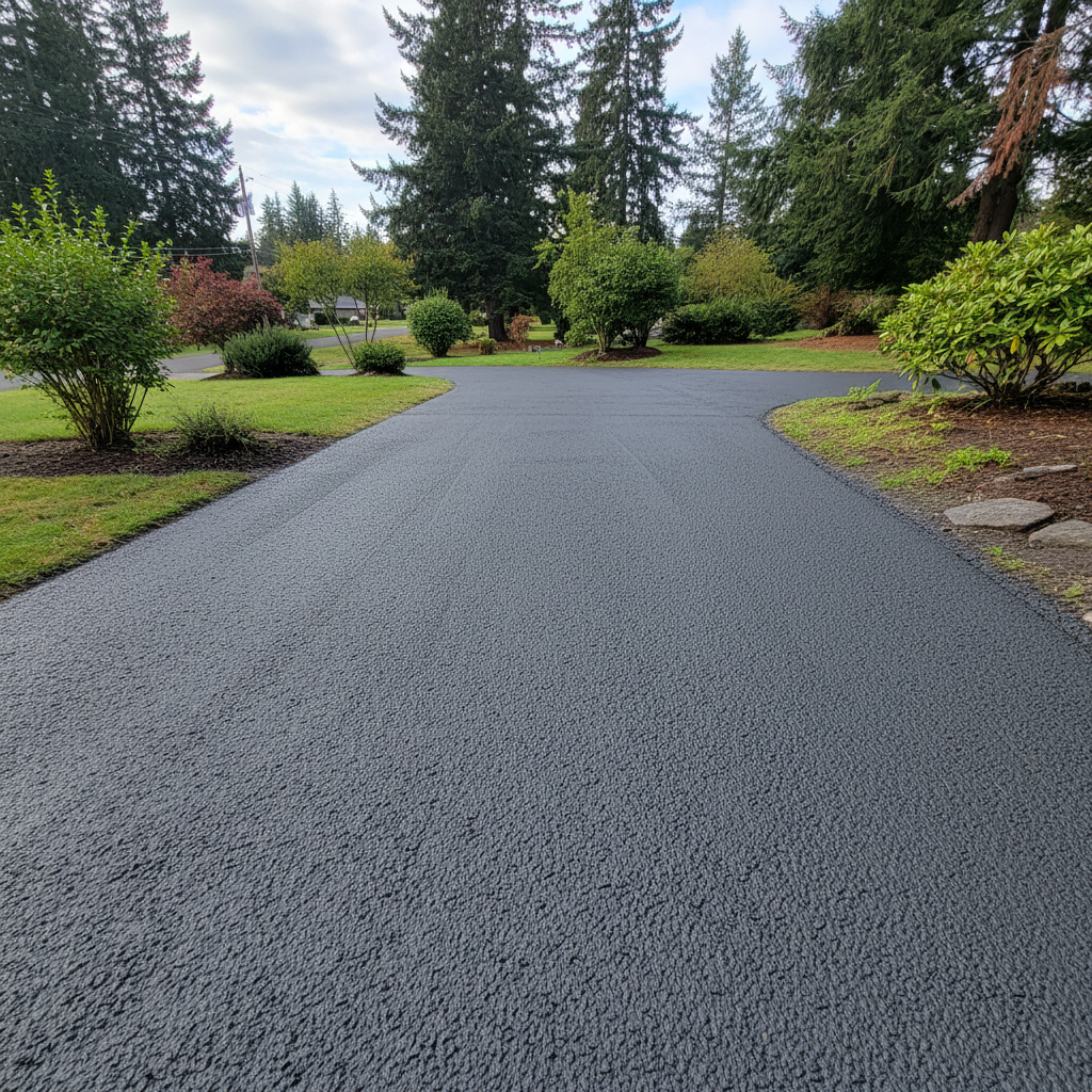 Completed slurry coating work at a residential property in Sutherlin, OR