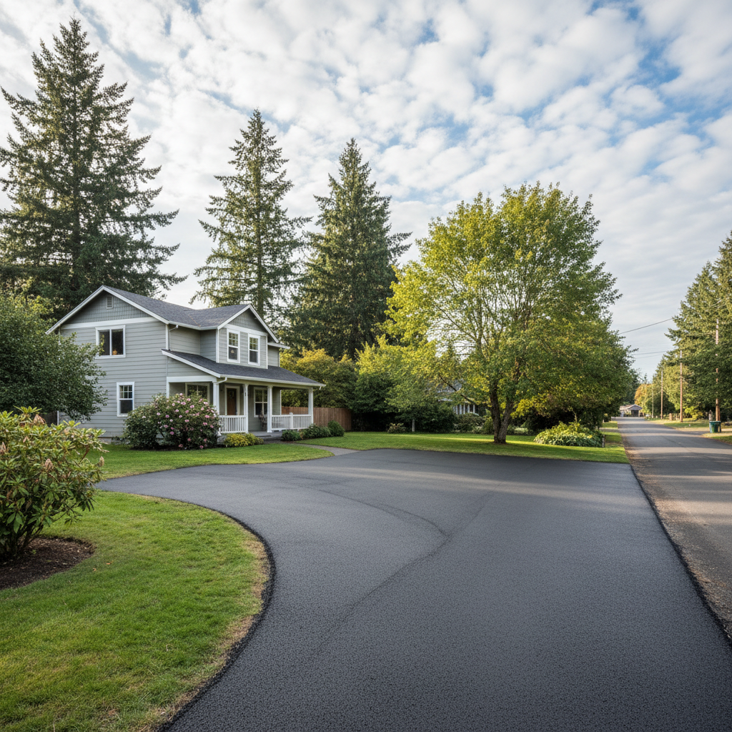 Completed residential asphalt work at a residential property in Sutherlin, OR