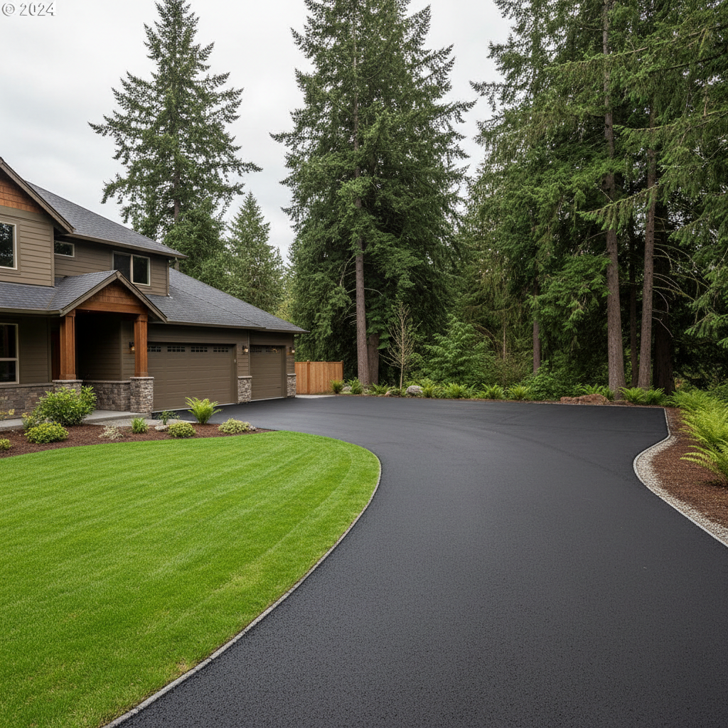Completed commercial asphalt work at a residential property in Sutherlin, OR