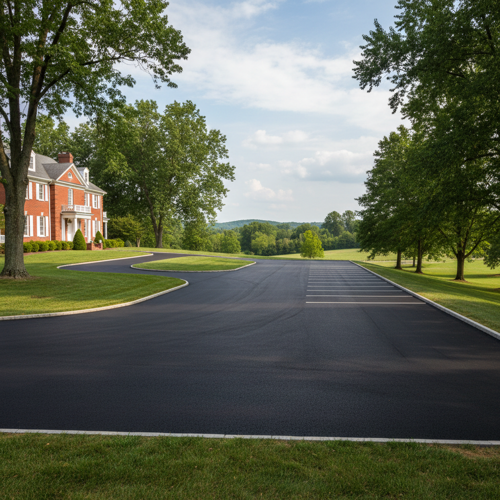 Completed commercial asphalt work at a residential property in Louisville, KY
