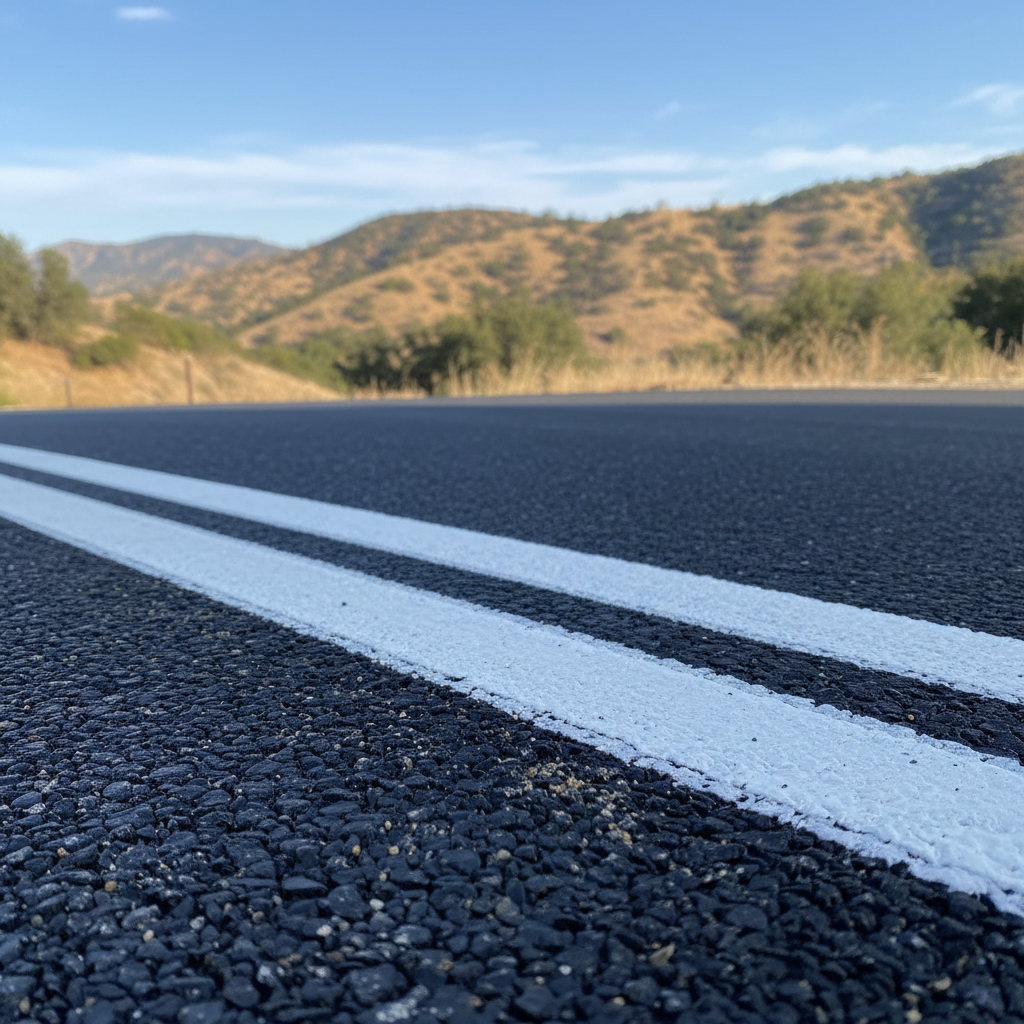 Completed asphalt striping work at a residential property in Trabuco Canyon, CA