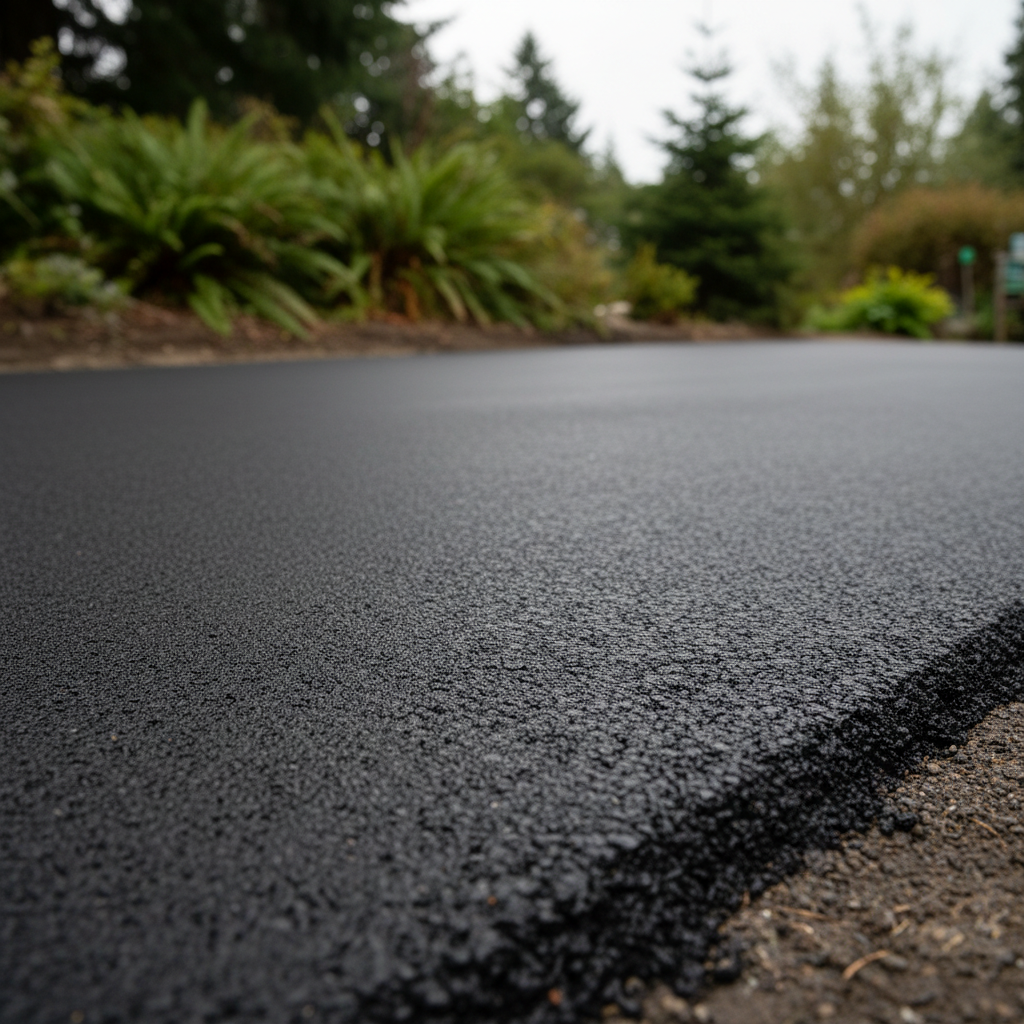 Completed driveway paving work at a residential property in Tukwila, WA