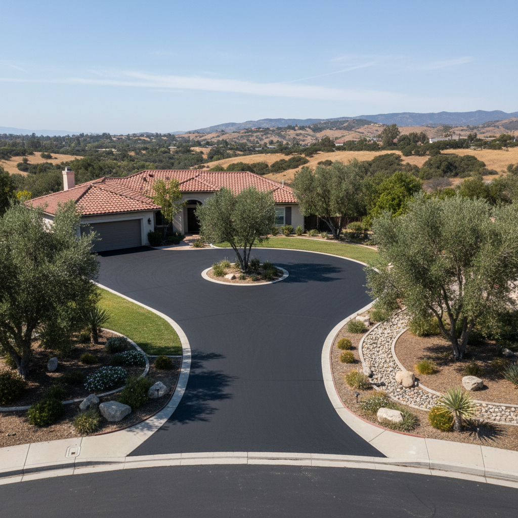 Completed slurry coating work at a residential property in San Marcos, CA