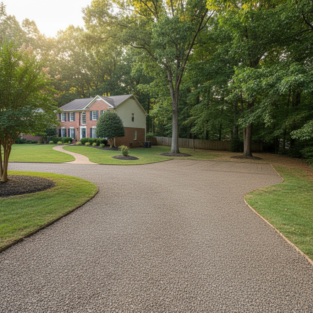 Completed asphalt milling work at a residential property in Decatur, GA