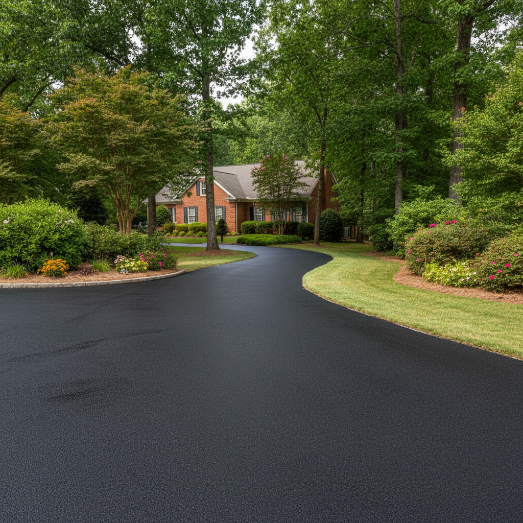 Completed slurry coating work at a residential property in Atlanta, GA
