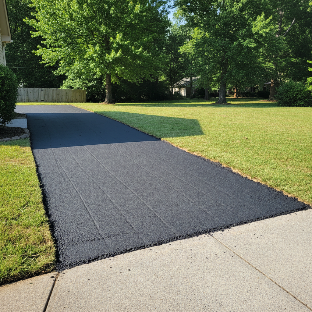 Completed asphalt milling work at a residential property in Decatur, GA