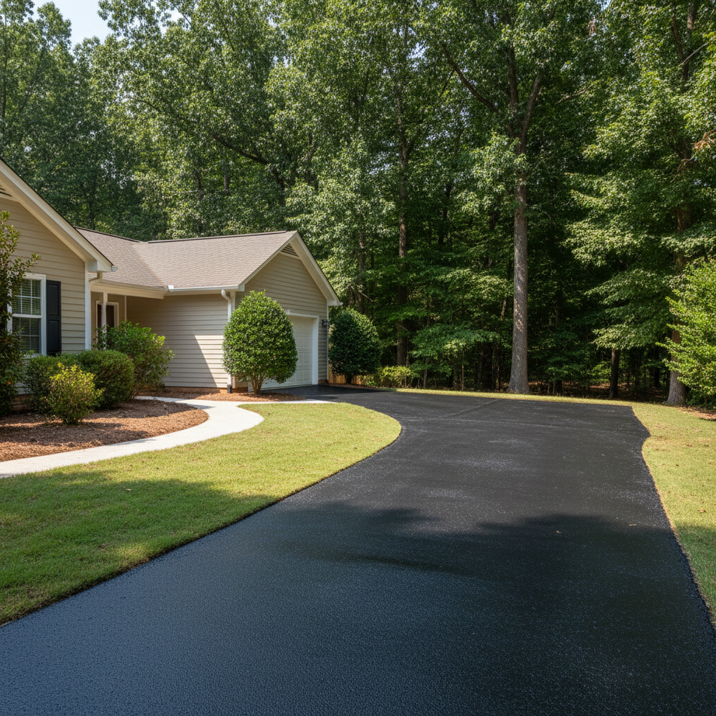 Completed slurry coating work at a residential property in Decatur, GA