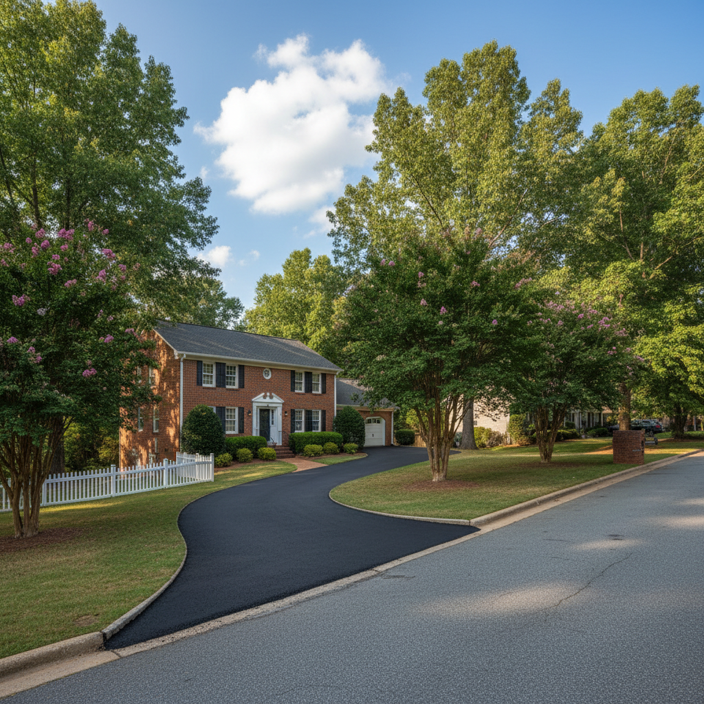 Completed commercial asphalt work at a residential property in Atlanta, GA