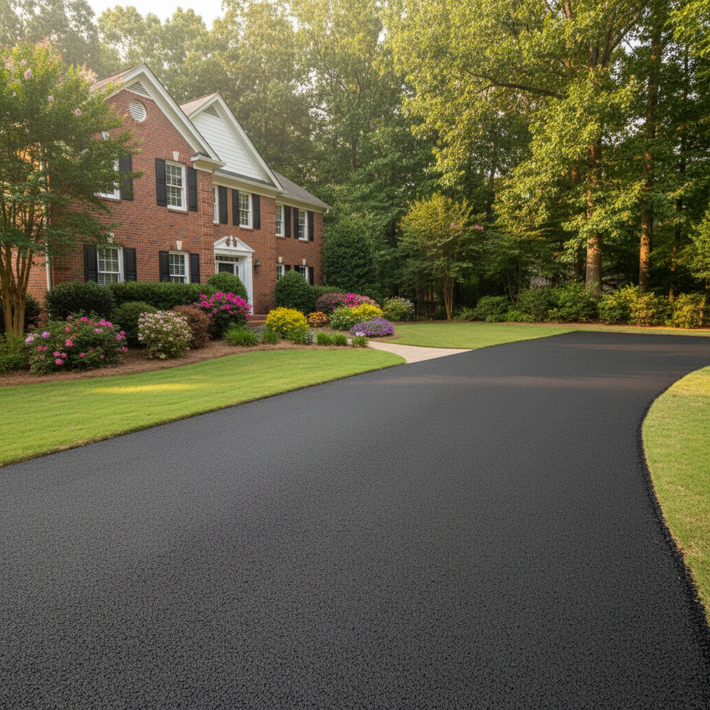 Completed residential asphalt work at a residential property in Atlanta, GA