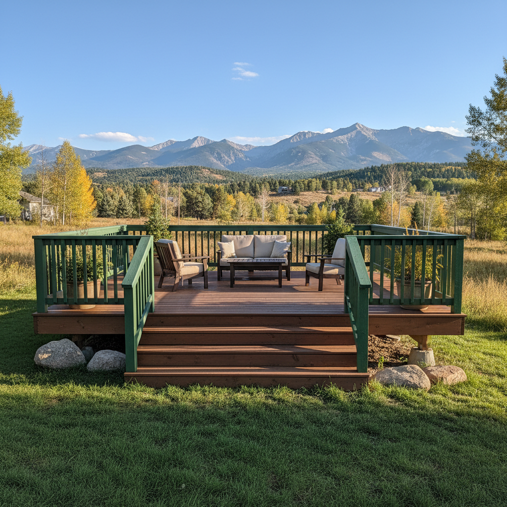 Completed deck painting & staining work at a residential property in Boulder, CO