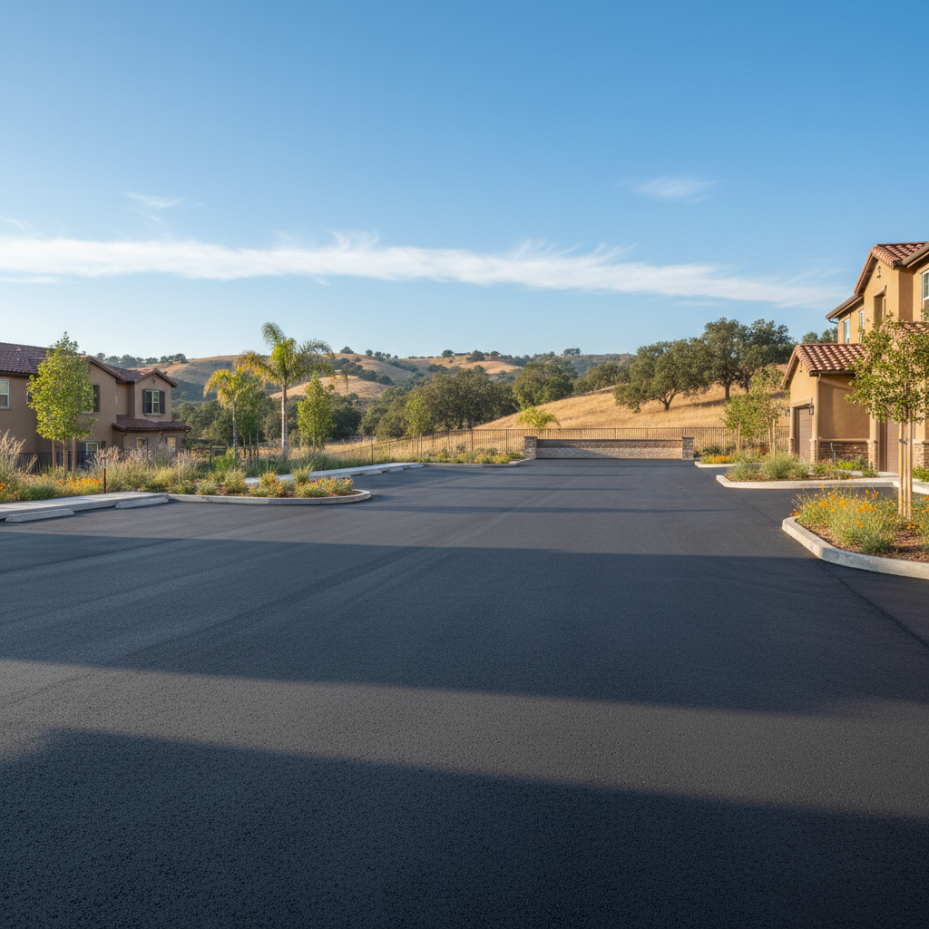 Completed commercial asphalt work at a residential property in Menifee, CA