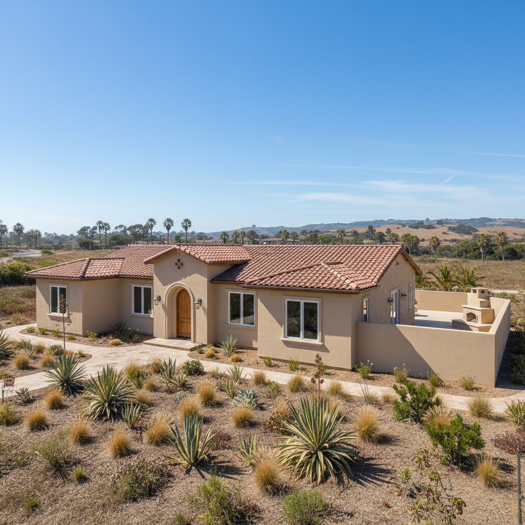 Completed commercial stucco work at a residential property in Huntington Beach, CA