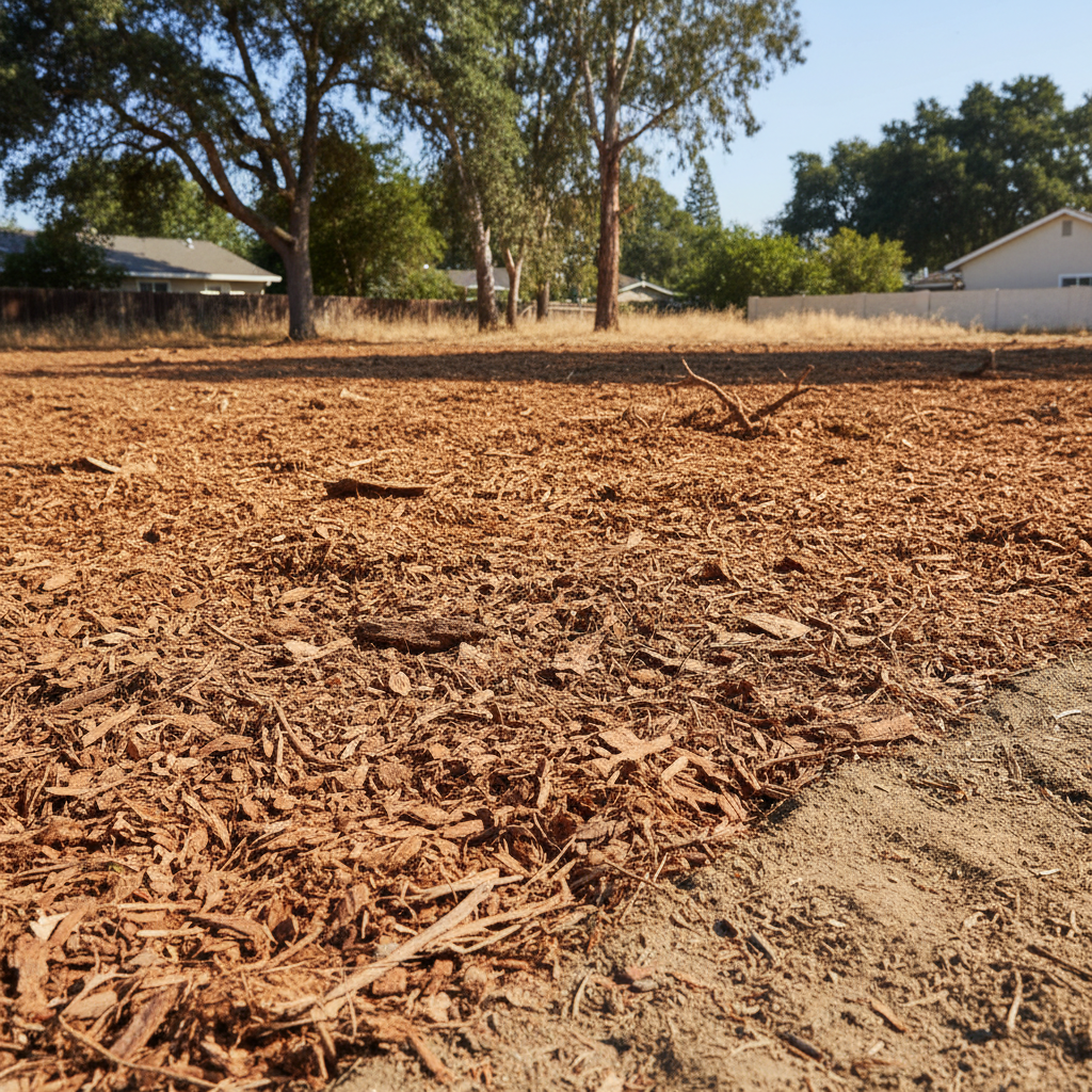 Completed land clearing work at a residential property in Fremont, CA