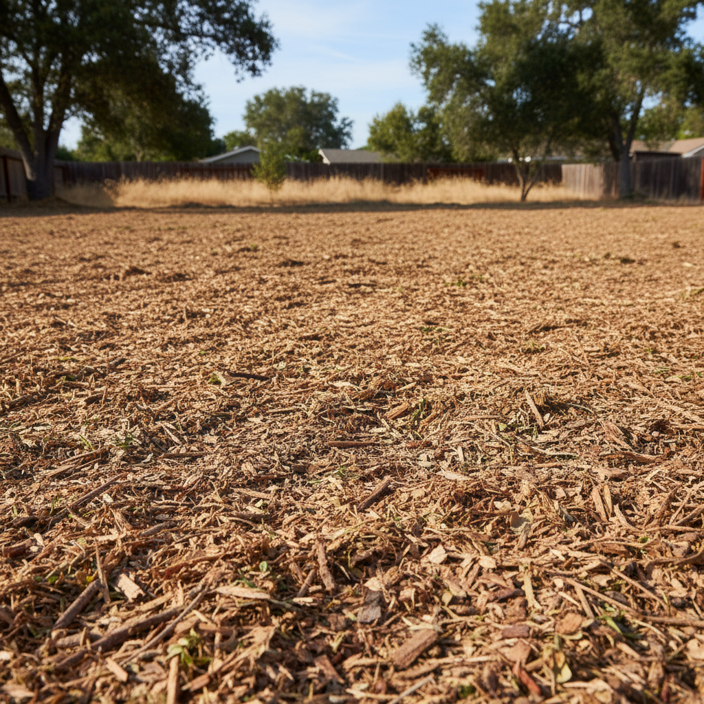 Completed lot clearing work at a residential property in Fremont, CA