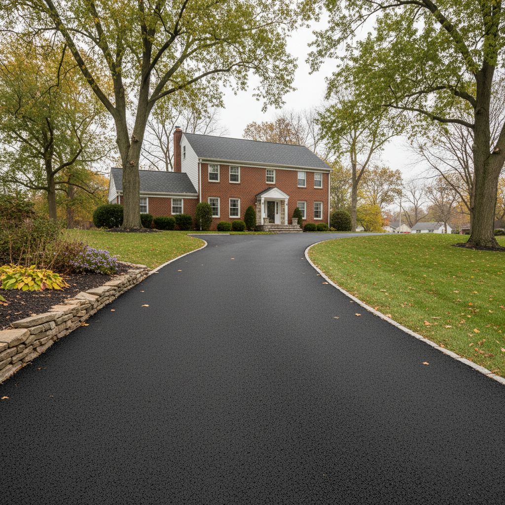 Completed residential asphalt work at a residential property in Cleveland, OH