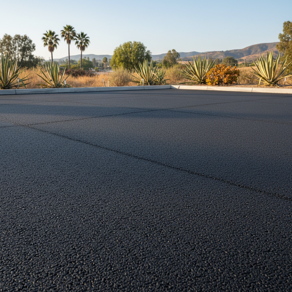 Completed parking lot paving work at a residential property in Laguna Niguel, CA