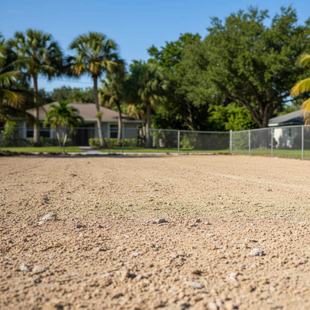 Completed excavation work at a residential property in Cape Coral, FL