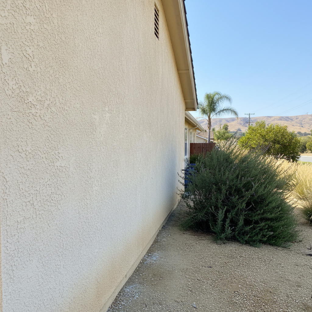 Completed stucco repair work at a residential property in Azusa, CA