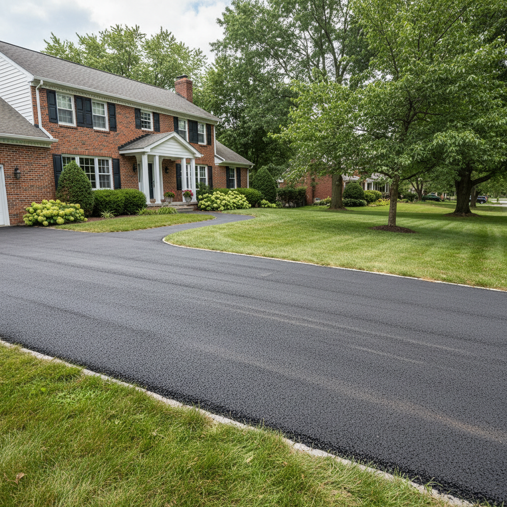 Completed asphalt milling work at a residential property in Cleveland, OH