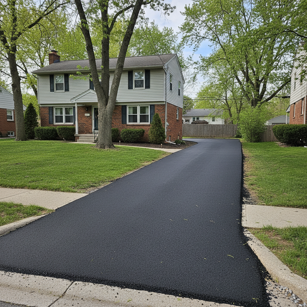 Completed residential asphalt work at a residential property in Cleveland, OH