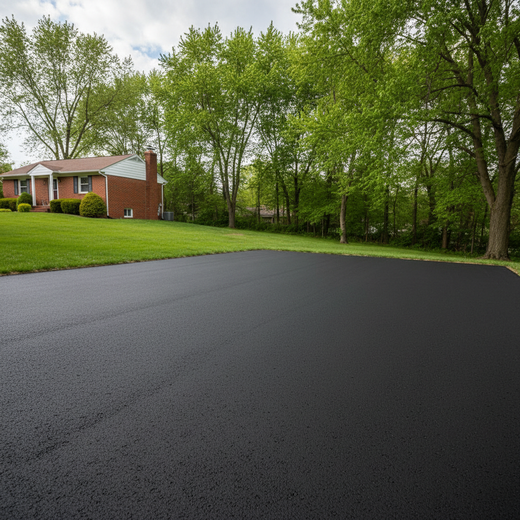 Completed slurry coating work at a residential property in Cleveland, OH