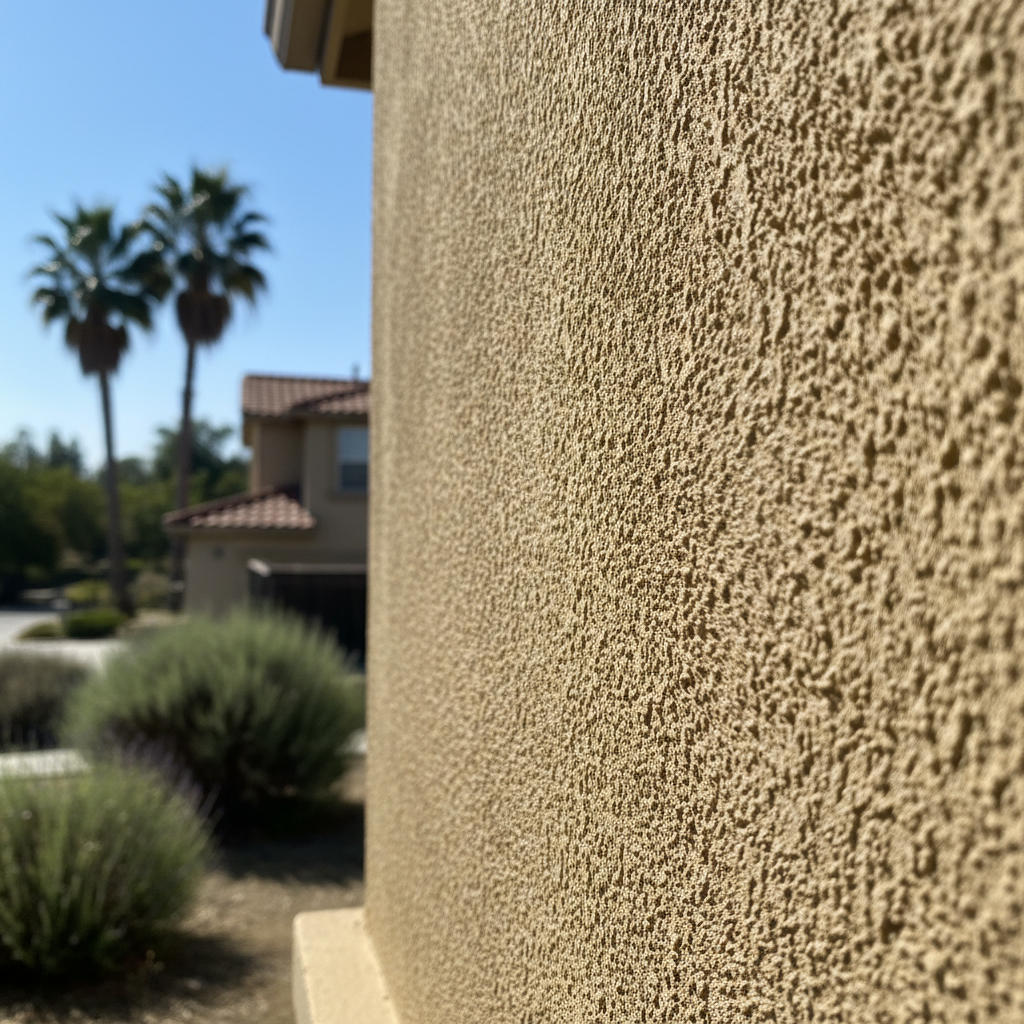 Completed stucco painting work at a residential property in Sunnyvale, CA