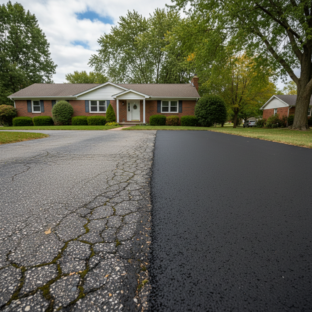 Completed commercial asphalt work at a residential property in Cleveland, OH