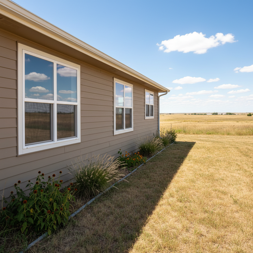 Completed window replacement work at a residential property in Dodge City, KS