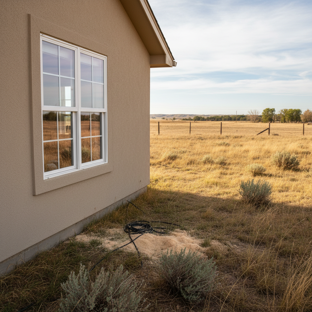 Completed window repair work at a residential property in Dodge City, KS