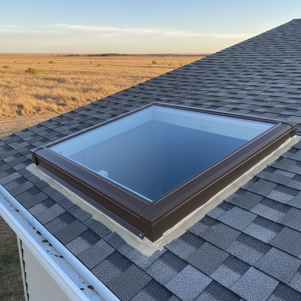 Completed skylight installation work at a residential property in Dodge City, KS