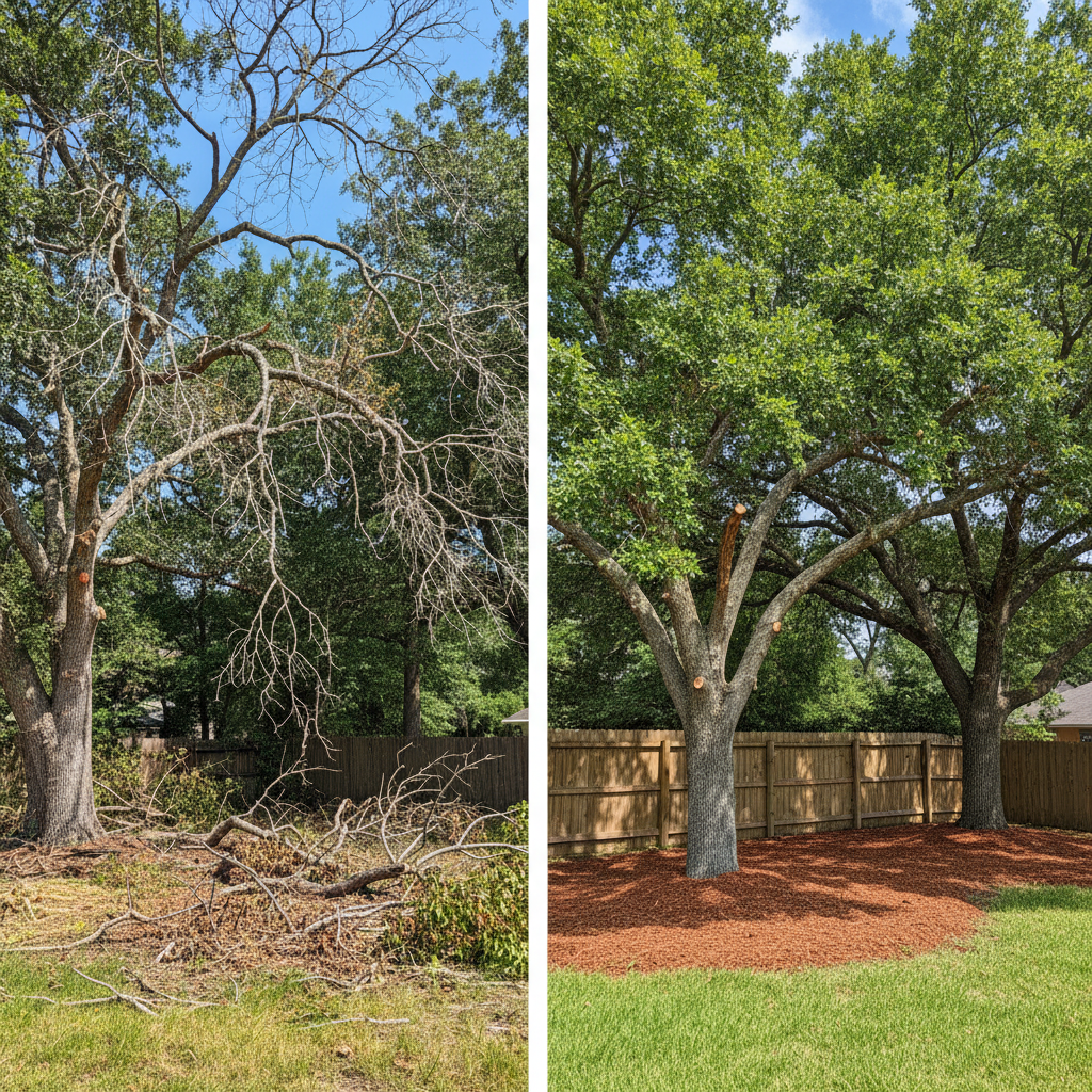 Completed tree health & care work at a residential property in Humble, TX