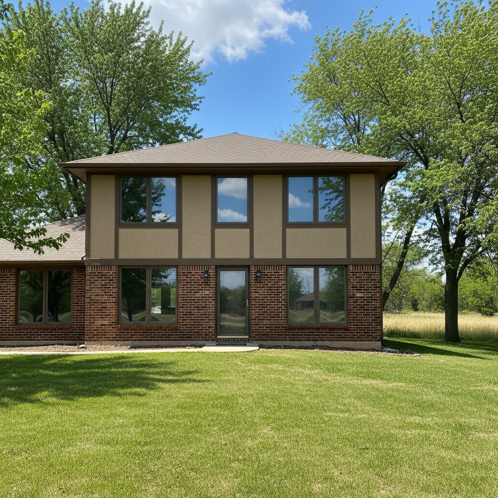 Completed storm window installation work at a residential property in Dodge City, KS