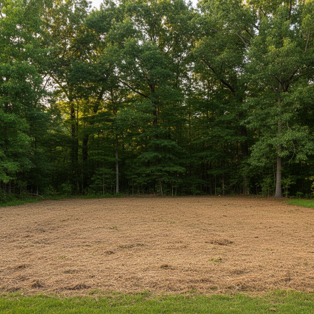 Completed land clearing work at a residential property in Kingwood, TX