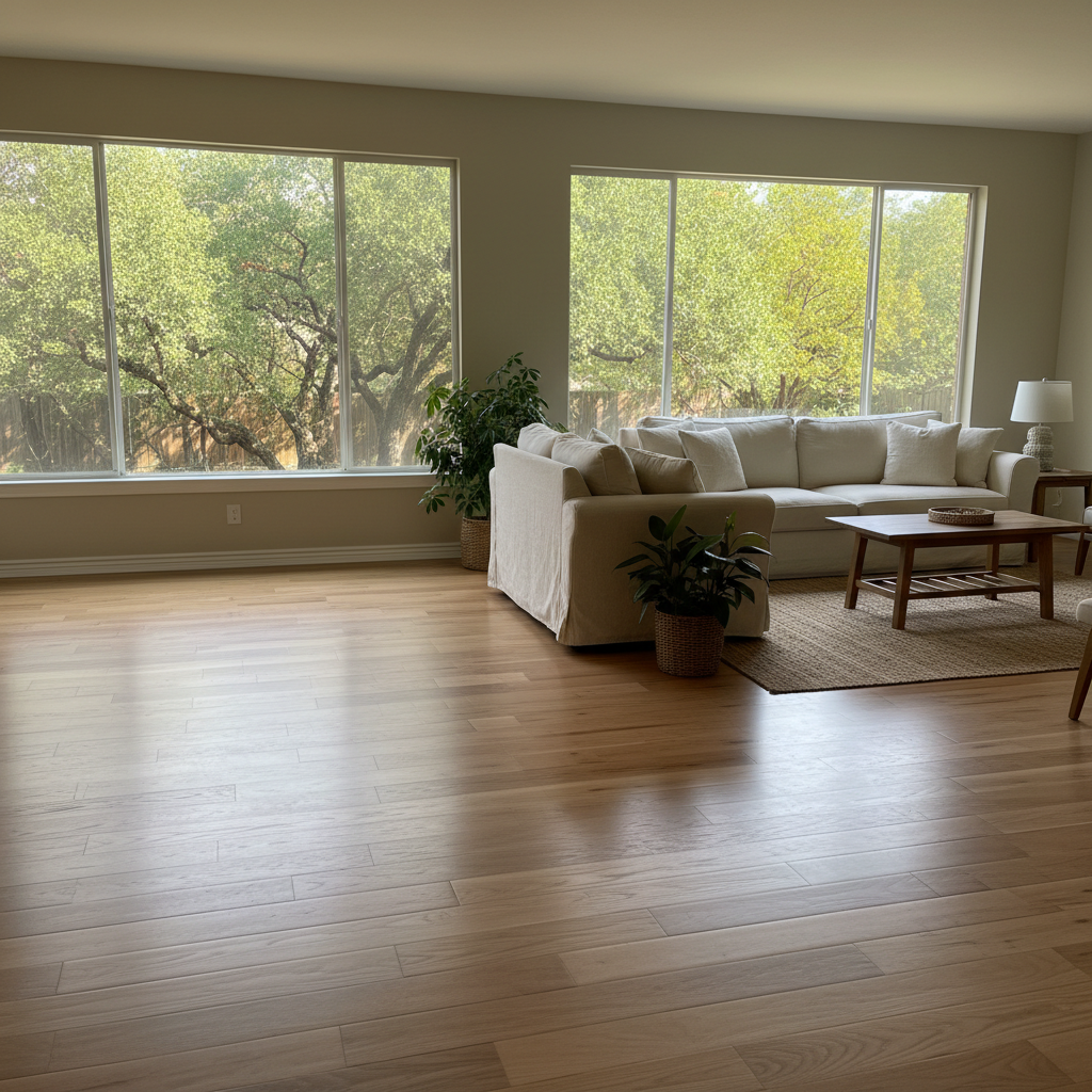 Completed flooring installation work at a residential property in Jester, TX