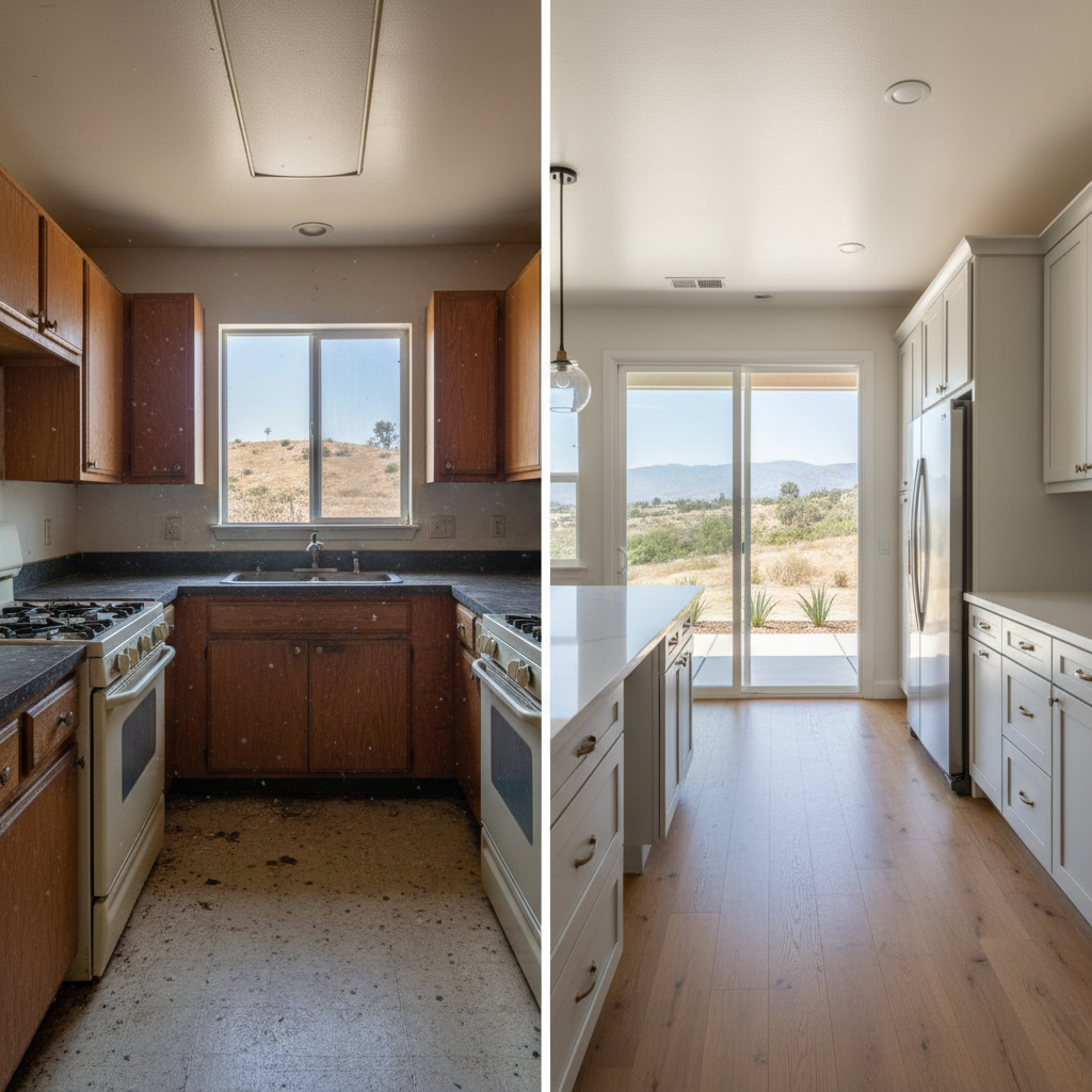 Completed open kitchen conversion work at a residential property in Santa Clarita, CA