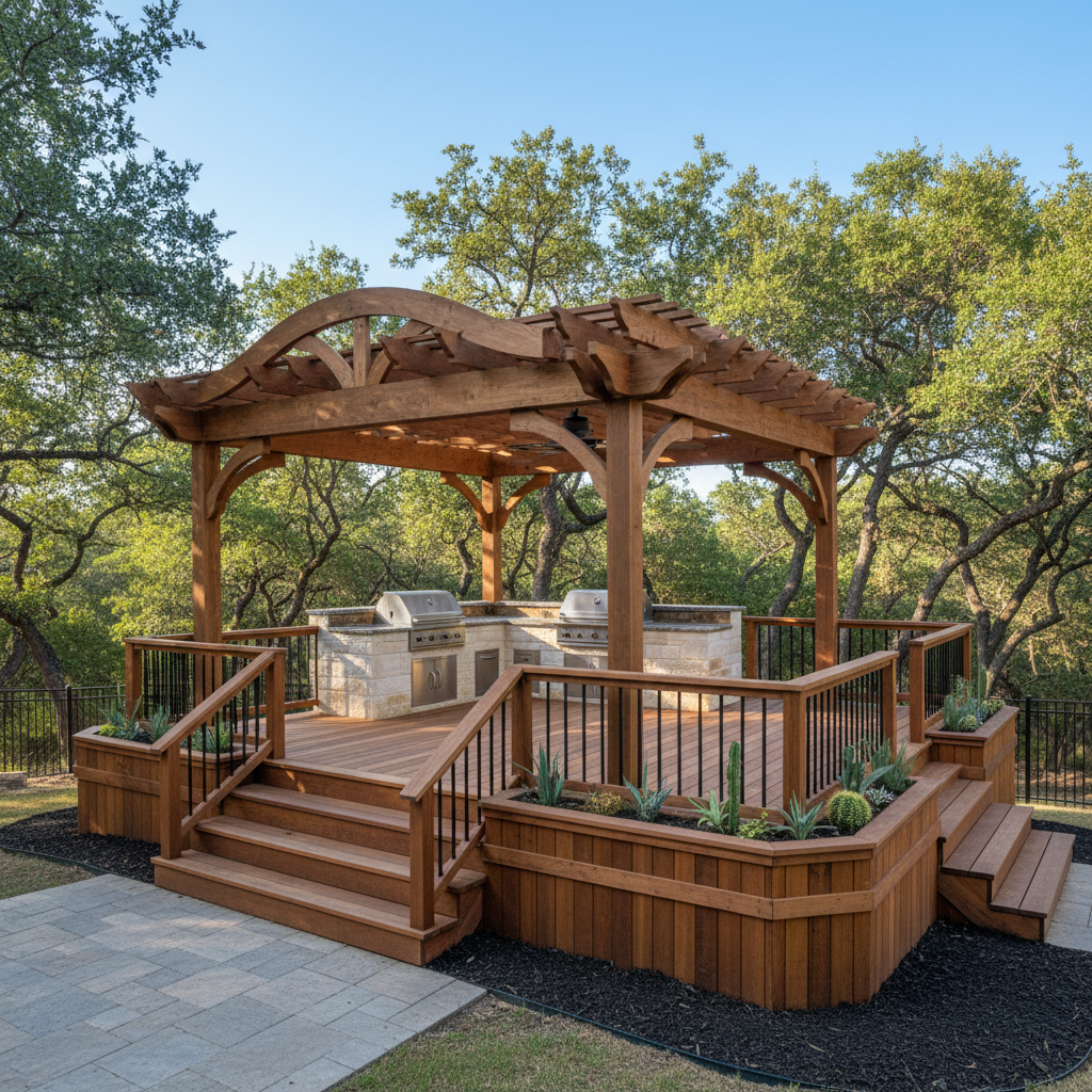 Completed custom carpentry work at a residential property in Jester, TX