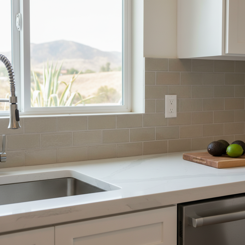 Completed kitchen remodel work at a residential property in Downey, CA