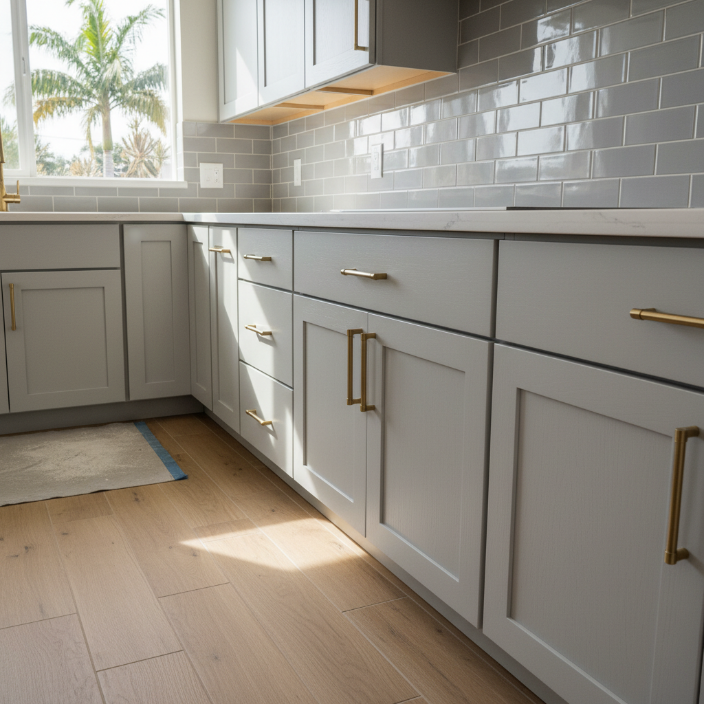 Completed cabinet installation work at a residential property in Ventura, CA