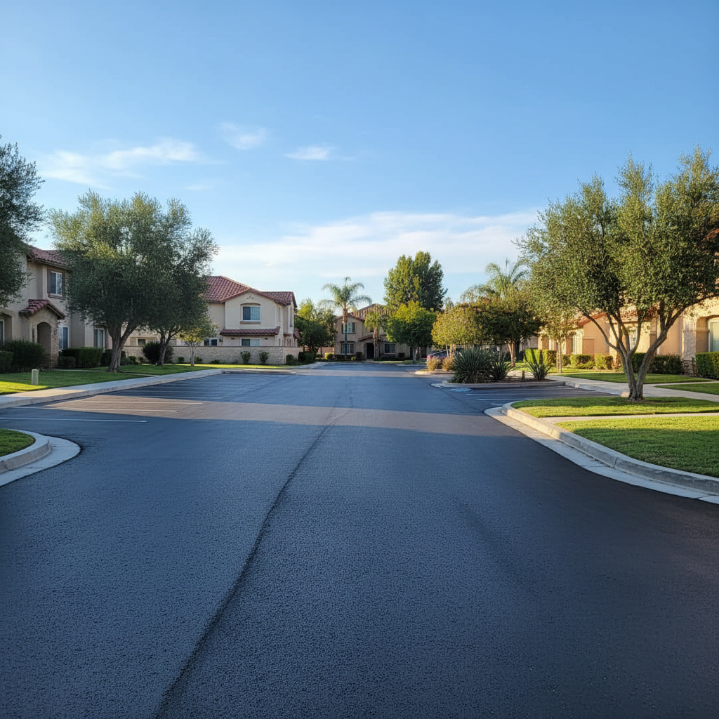 Completed commercial asphalt work at a residential property in Yuba City, CA