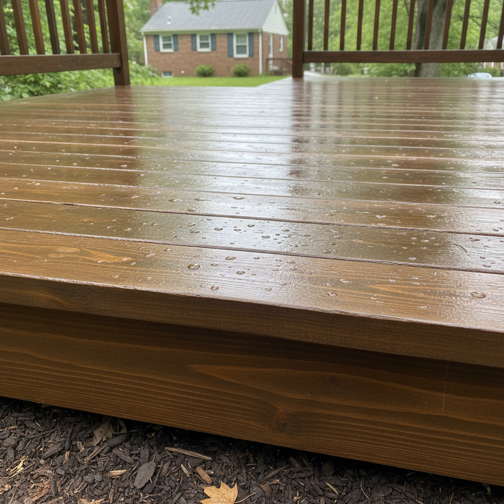 Completed deck painting & staining work at a residential property in Cambridge, MA