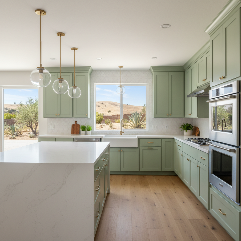 Completed cabinet installation work at a residential property in Rancho Cucamonga, CA