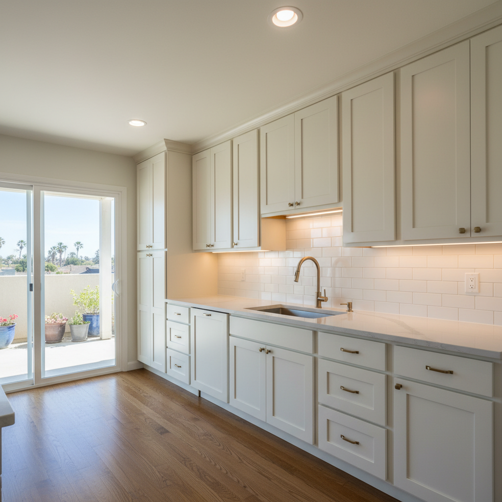 Completed cabinet installation work at a residential property in Oceanside, CA