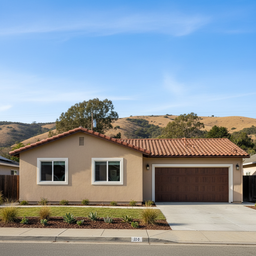 Completed residential stucco work at a residential property in Marina, CA