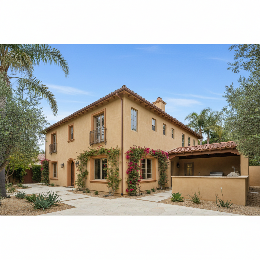 Completed commercial stucco work at a residential property in Arcadia, CA